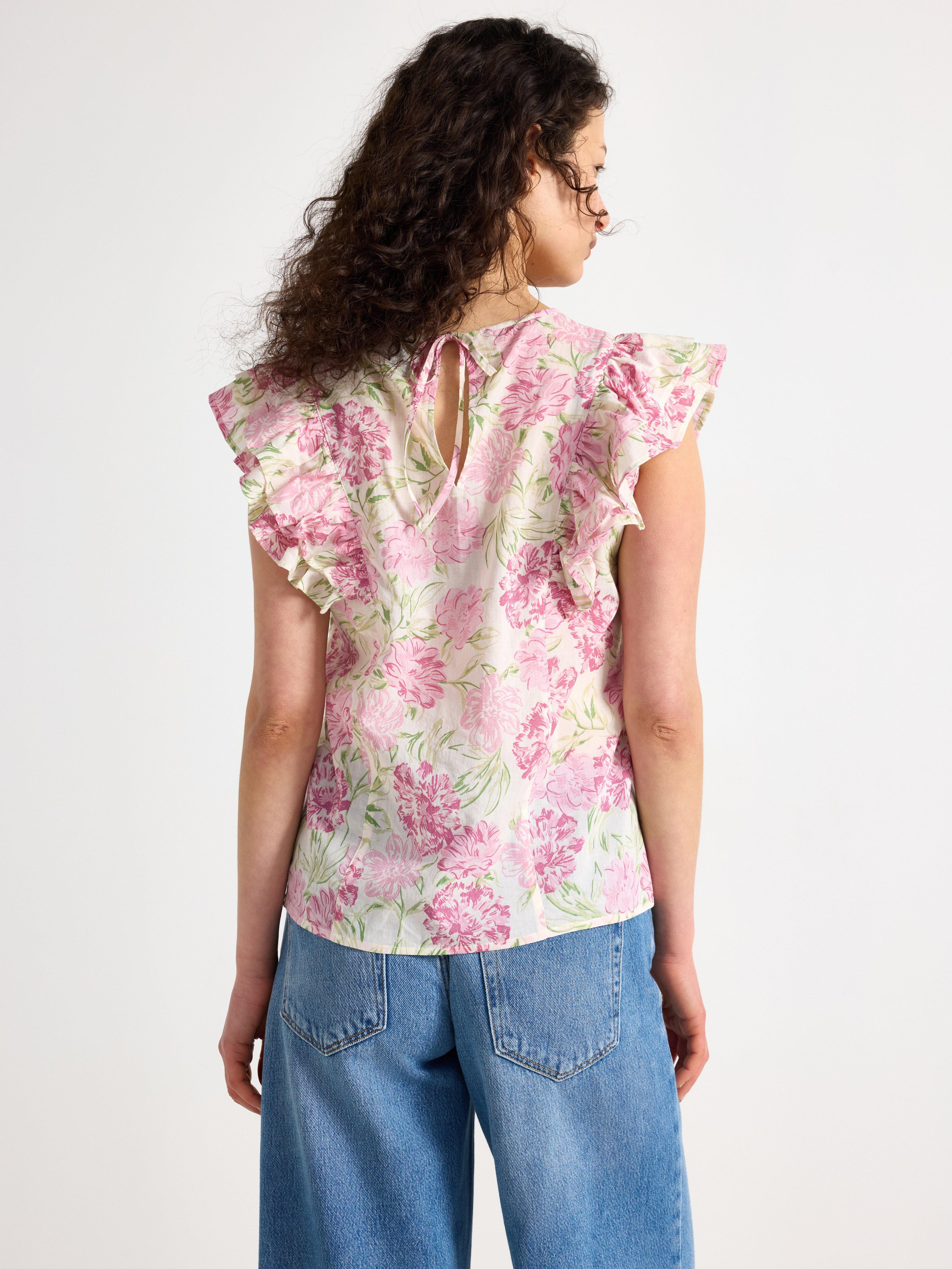 Ärmlös blus Light Beige