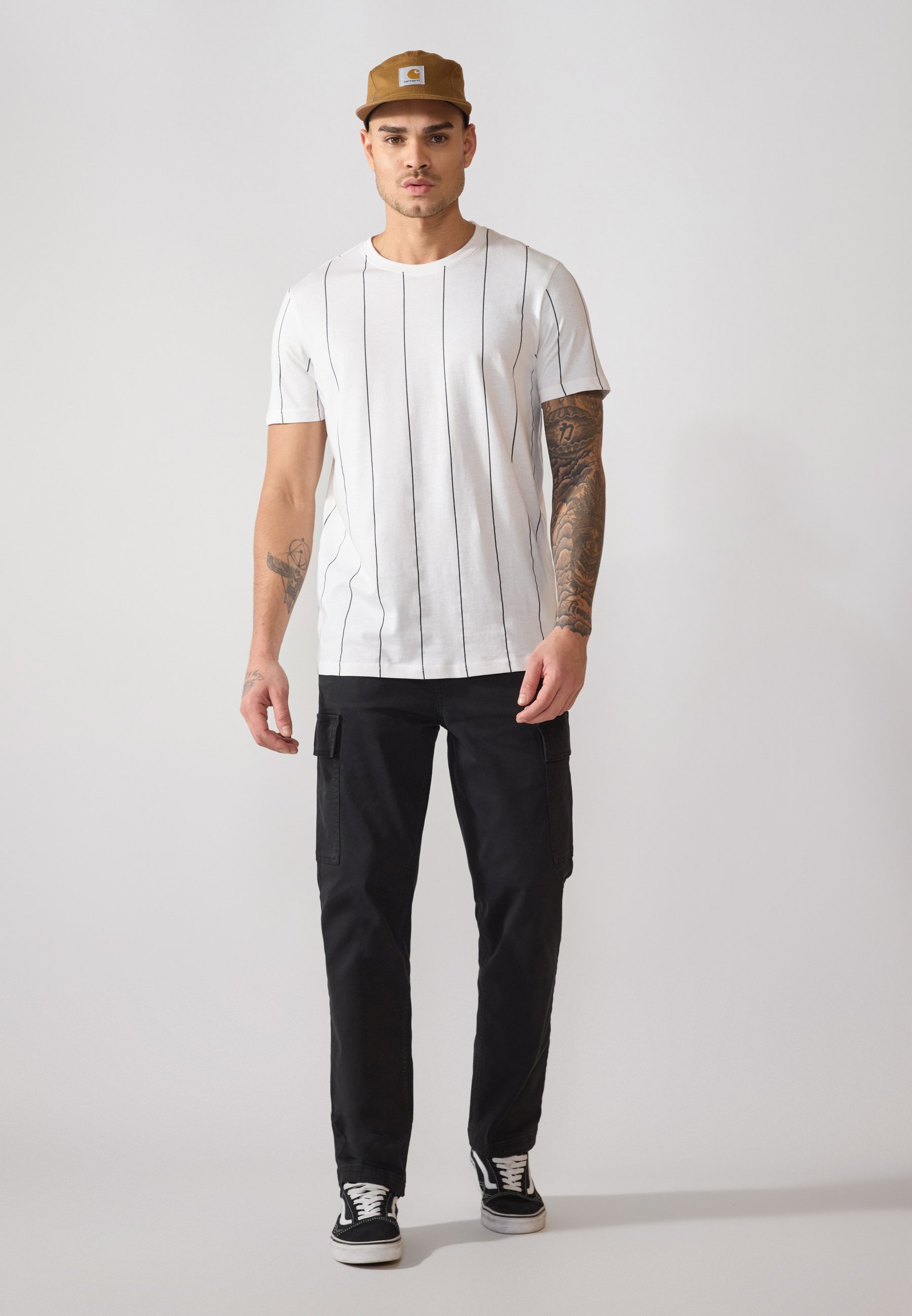 Lot de 2 t-shirts imprimés Pier One - blanc/noir