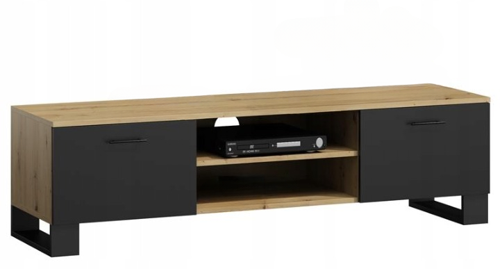 Stolik szafka RTV KLARA 120cm artisan-czarny loft PER