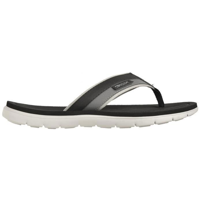 Tongs Homme - Cesarus - Noir - Taille 44 - Dessus PU/Textile - Semelle Phylon