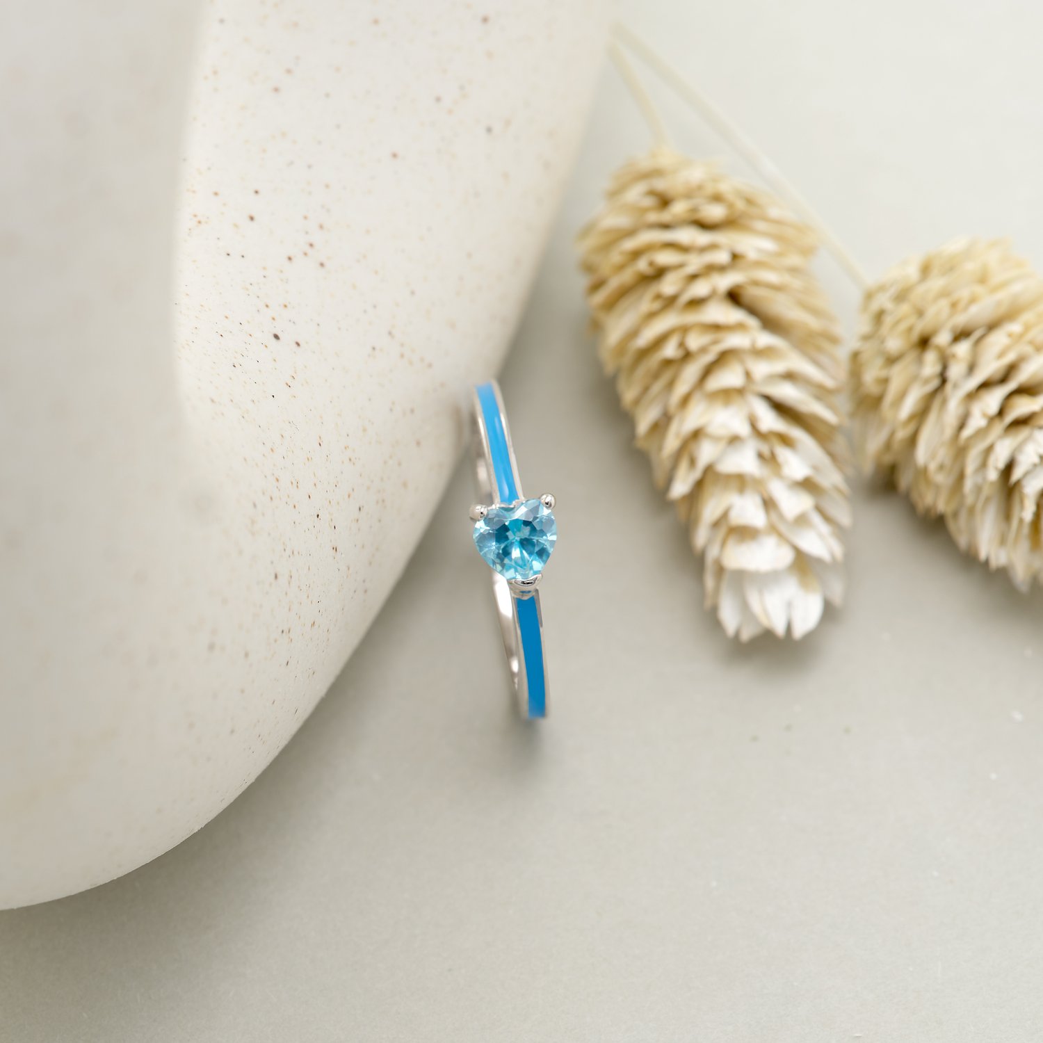 Jette Bagues bleu, argent