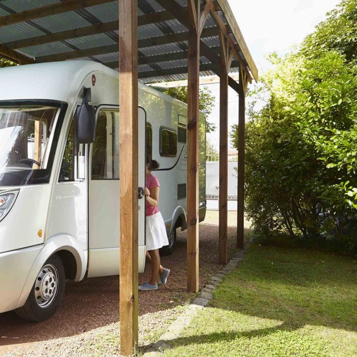 Posto auto coperto in legno trattato 32,3 m² - Camper - Cerland