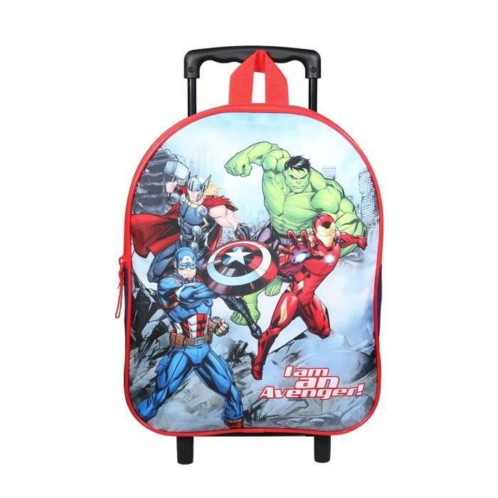 Mochila com Rodinhas Marvel Avengers Bagtrotter - 31 cm - Vermelha - Multicolorida