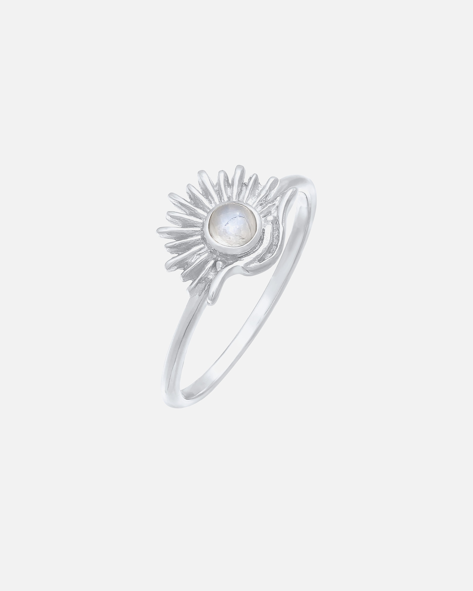 Elli Blogueur Femme Sun Boho Look Trend avec pierre de lune en argent sterling 925 plaqué or
