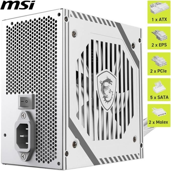 PC power supply - MSI - 306-7ZPAX27-HH9 - MAG A650BNL WHITE