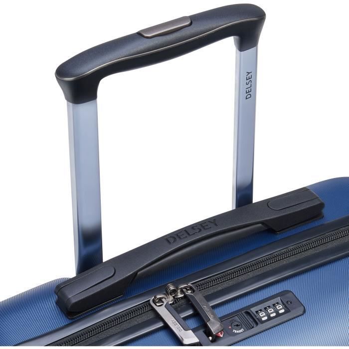 DELSEY PARIS - AIR ARMOUR  - Valise cabine rigide 55 cm x 40 cm x 20 cm - 35 L - S - Bleu nuit