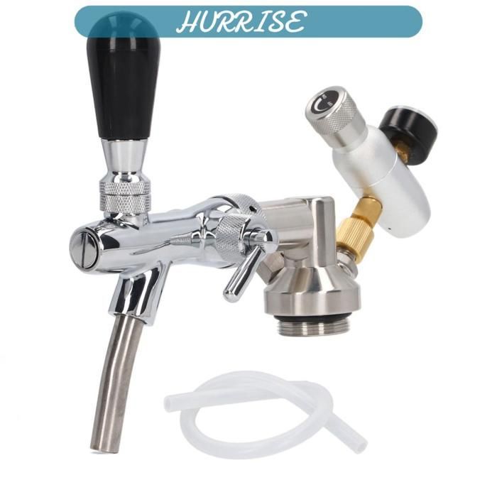 Sonew Distributeur de fût de bière Distributeur De Fûts De Bière En Acier Inoxydable Argenté Régulateur Inodore OB art accessoire