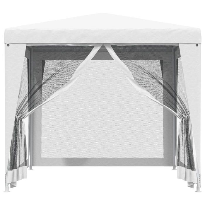 Carpa/cenador plegable para fiestas BARNUM - Sarazyj® - Resistente a los rayos UV - 4 paneles laterales de malla 2,5 x 2,5 m Blanco - J175067