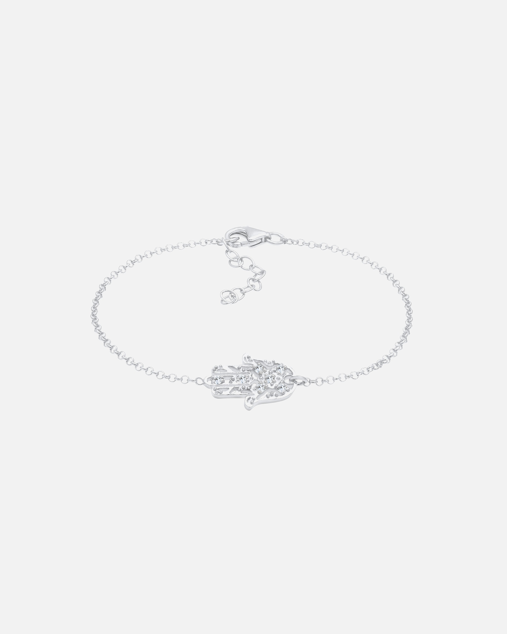 Elli Femmes Hamsa main Fatima Spiritual avec cristaux en argent sterling 925