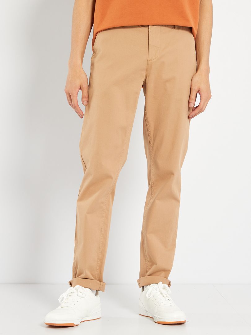 Calça chino slim - bege
