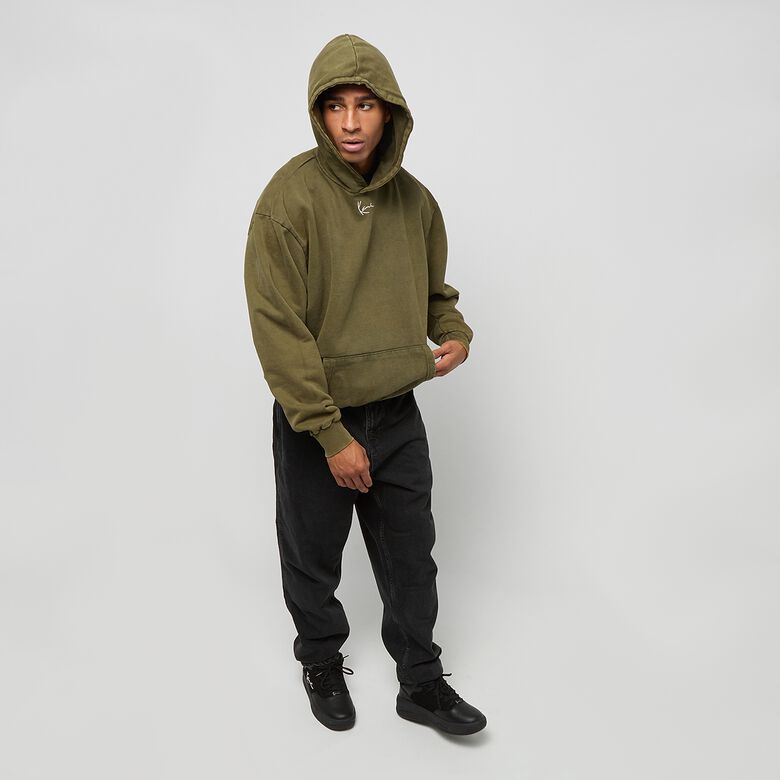Small Signature Oversized Heavy Sweat Washed Hoodie