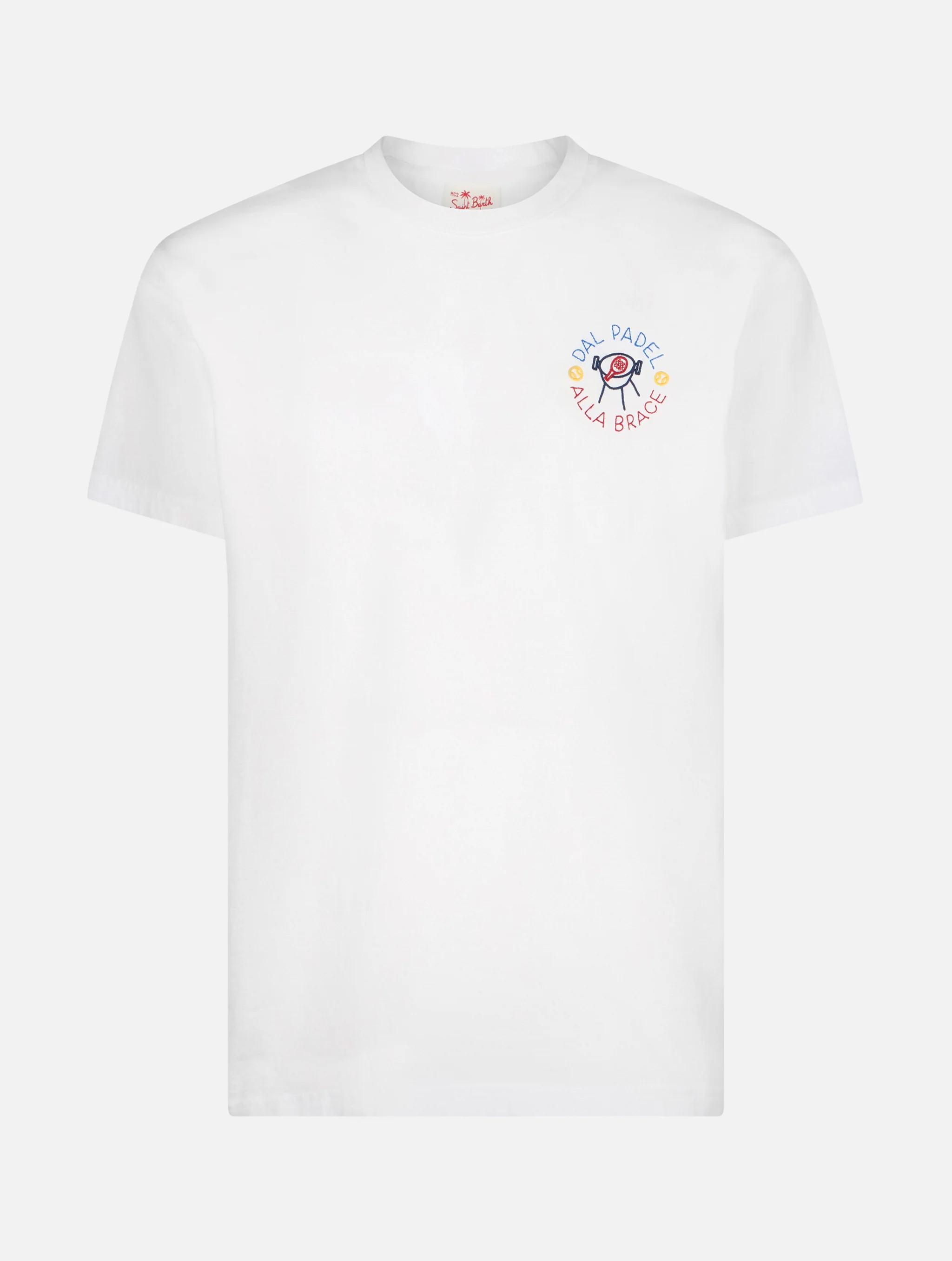 Klassiek Portofino katoenen jersey T-shirt voor heren met borduurwerk van