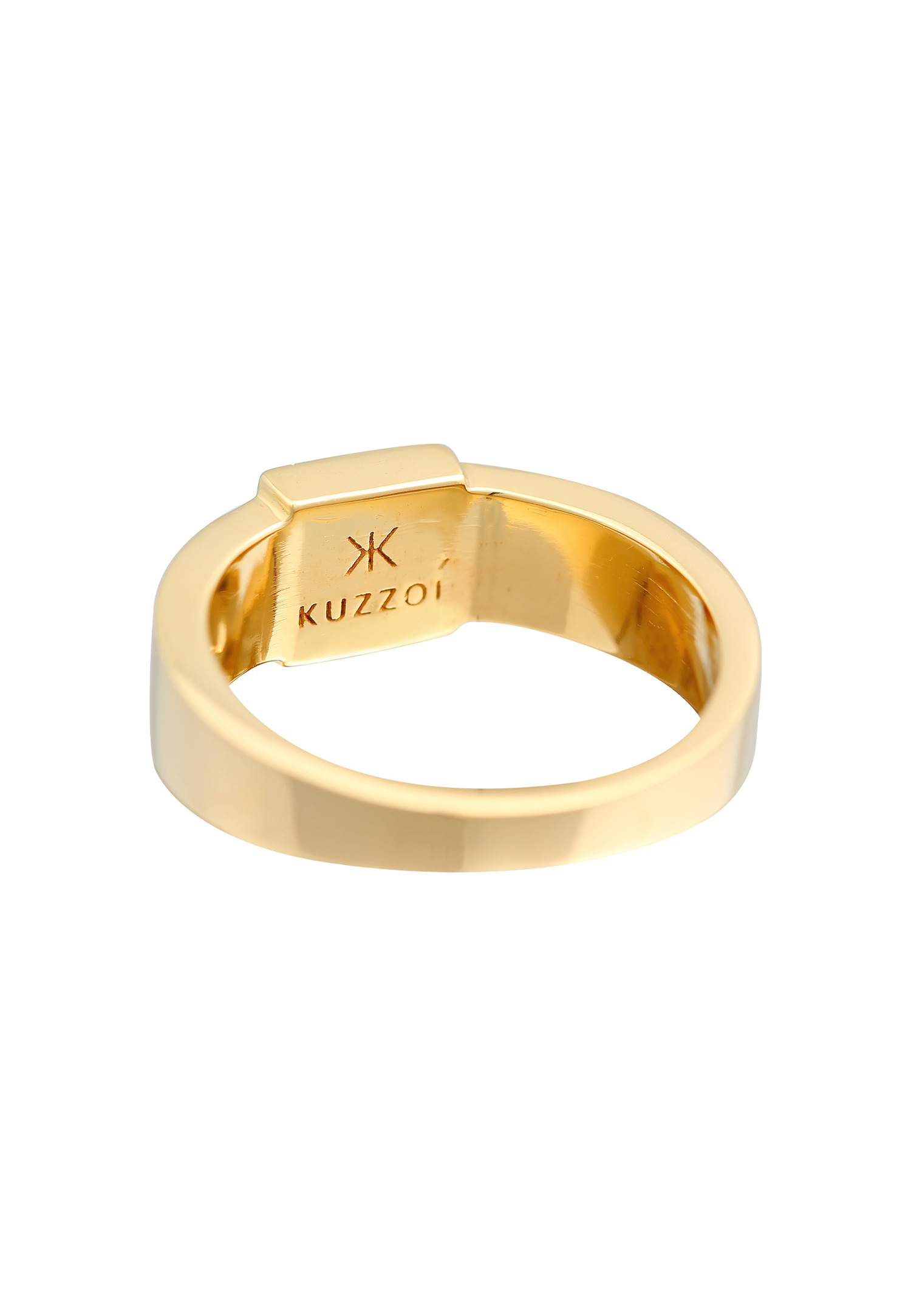 KUZZOI Hommes Solitaire Pyramide Massif avec pierre précieuse Onyx en argent sterling 925