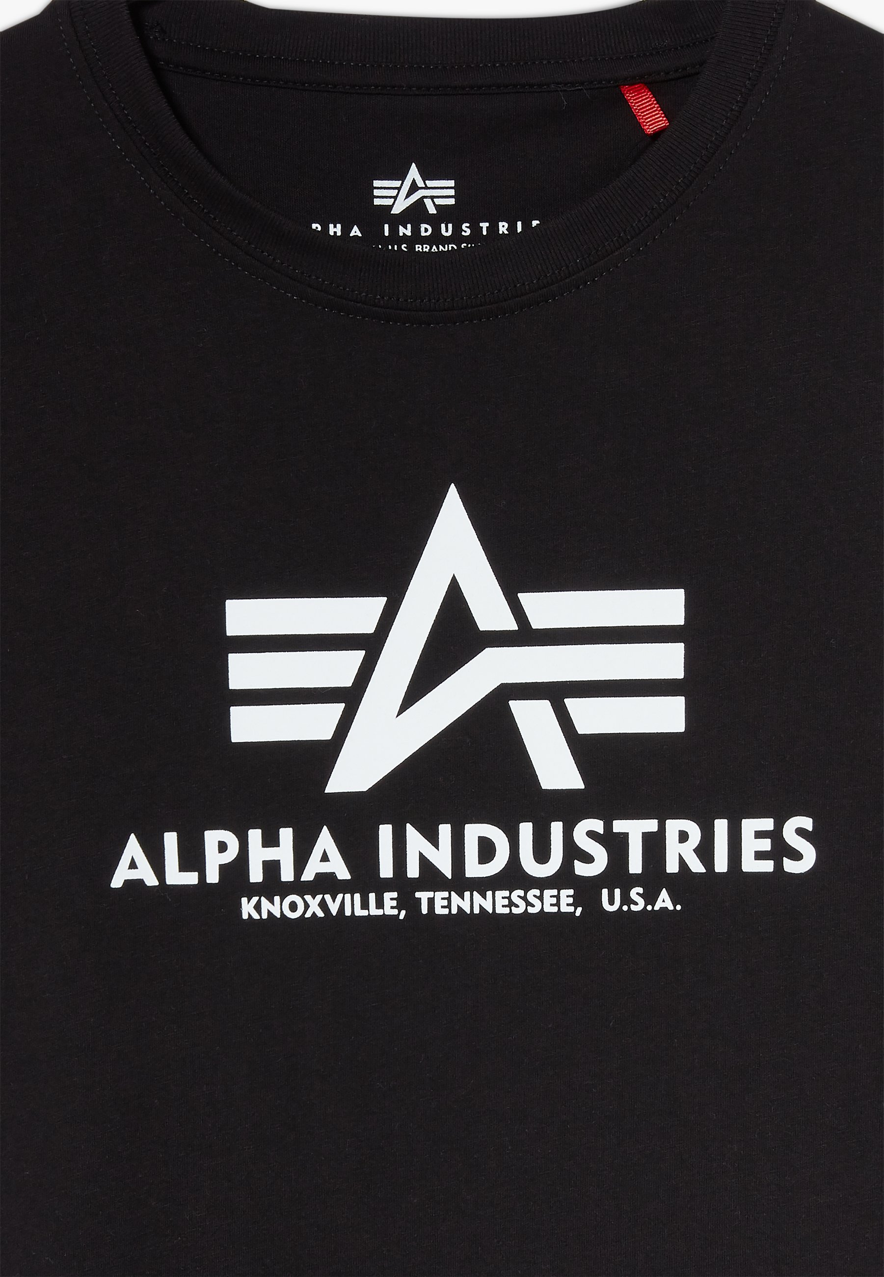 Alpha Industries BASIC KIDS TEENS UNISEX - Tricou cu imprimeu - negru