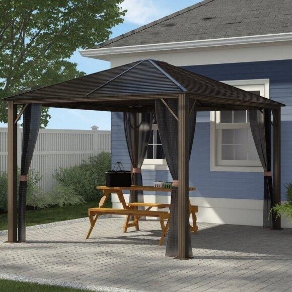 Windermere 12 Fuß breit x 10 Fuß tief Aluminium-Terrassenpavillon