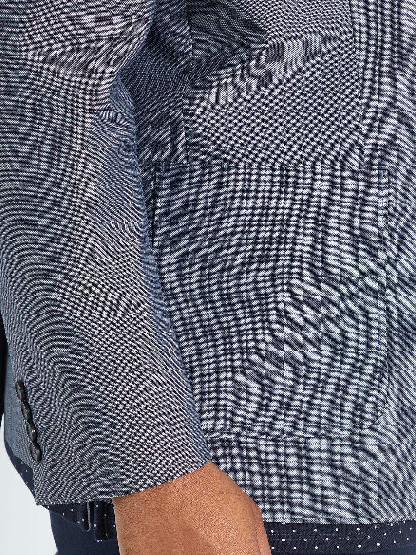 Chaqueta de traje de corte regular - azul y negro