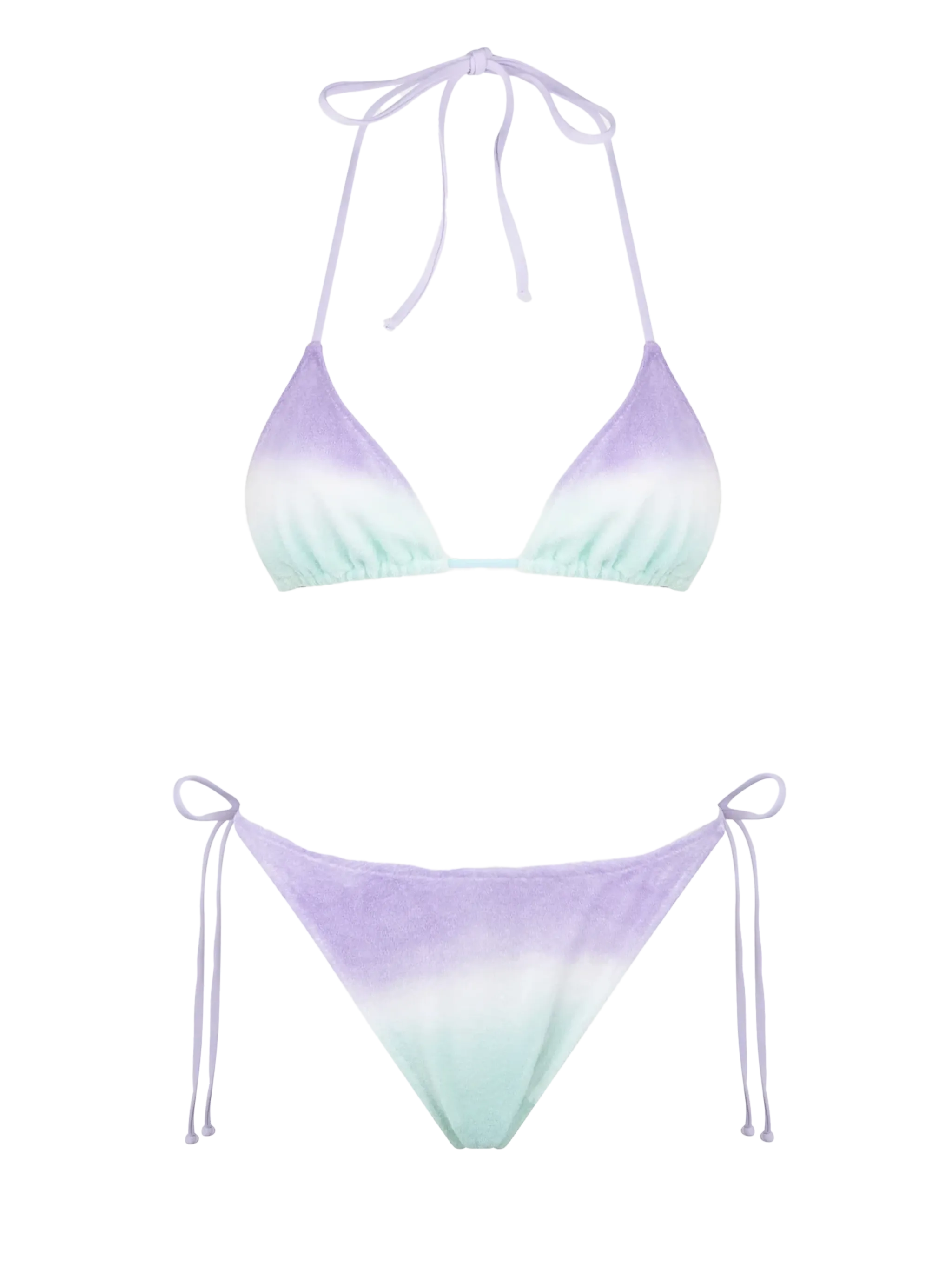 Damesbikini met sponsmotief en driehoekige vorm