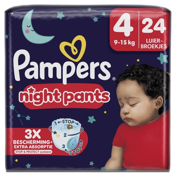 Pampers nočne hlače maat 4 24Ct<br>mt 4 (9-15kg), 24 št.