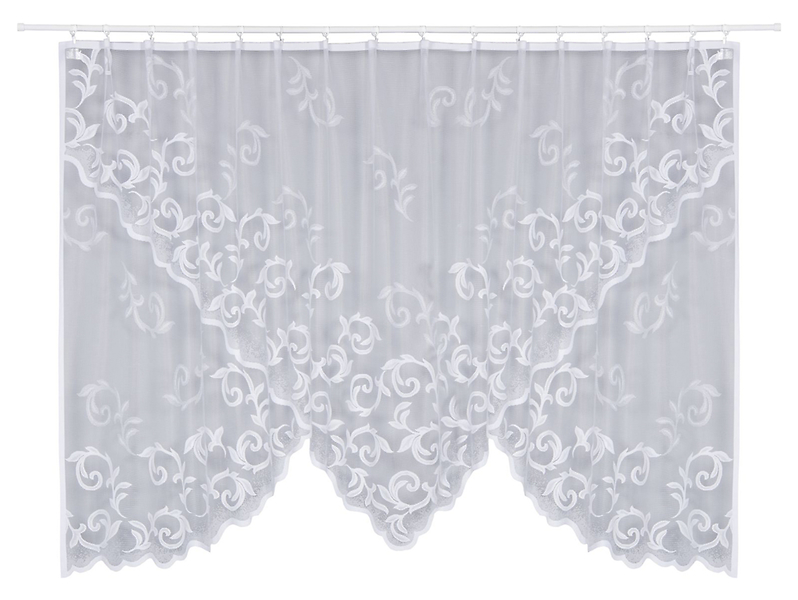 Firana Agata żabki 300x150 cm biała