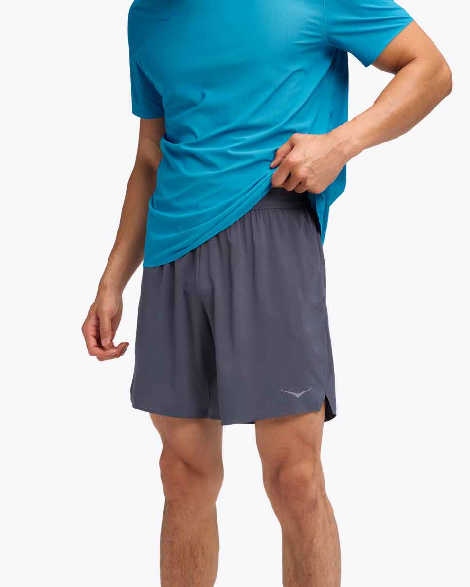 HOKA Σορτς Glide 7-tommers 2-i-1 Ανθρακί Γκρι