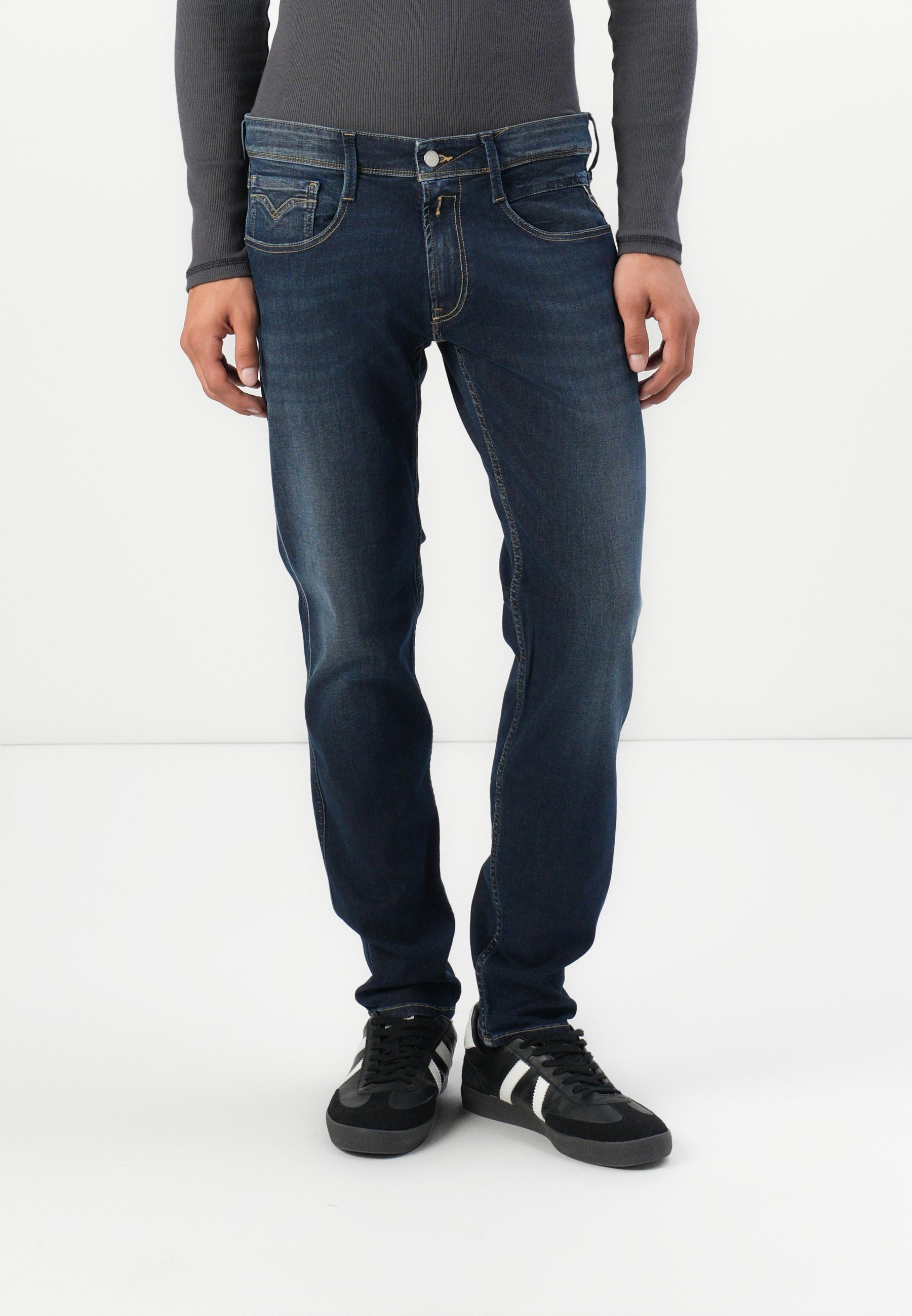 Pantalon Replay ANBASS - Jean slim - bleu foncé