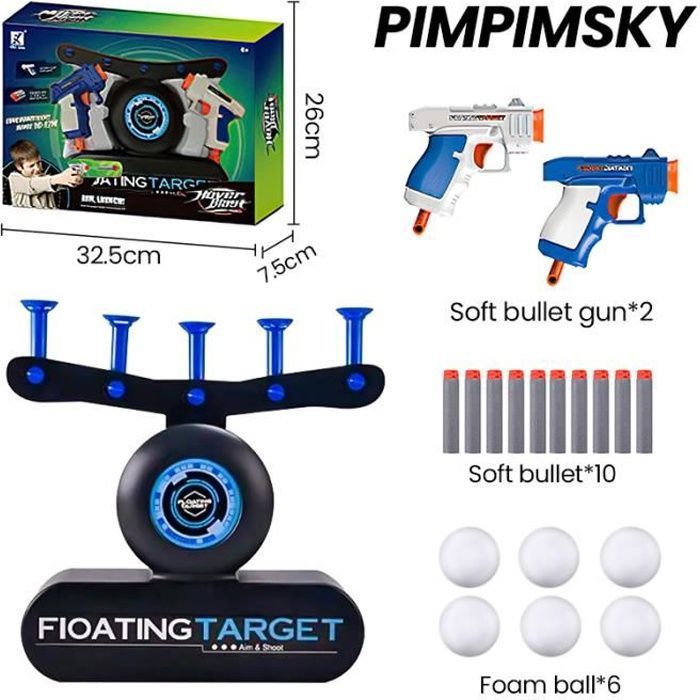 PIMPIMSKY Electric Ball Target Game - Floating Target for Children - Stationary Flying Shooting Toy