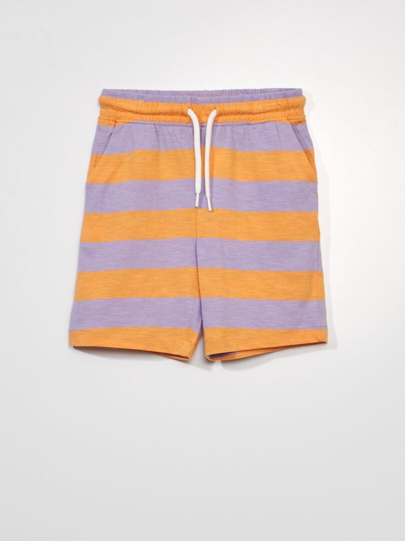 Bermudas de punto estampado - BLANCO
