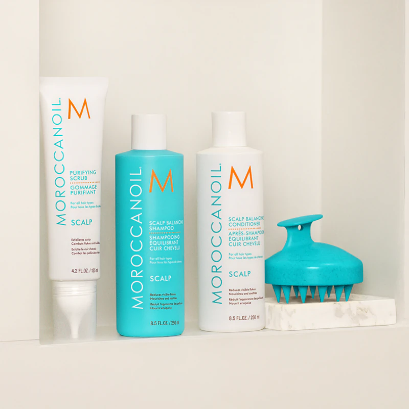 Condicionador para couro cabeludo Moroccanoil, condicionador calmante para couro cabeludo oleoso.