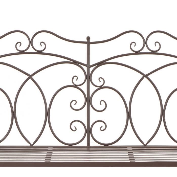 ¡Gran oferta! Banco de jardín JILI HOT - 2 plazas - 104 cm, hierro marrón antiguo - Para uso exterior/parque. Thome9842272