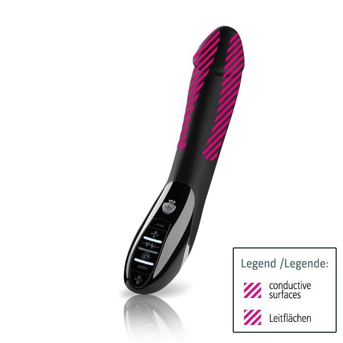 Vibrátor Mystim Tickling Truman E-Stim černý a černý