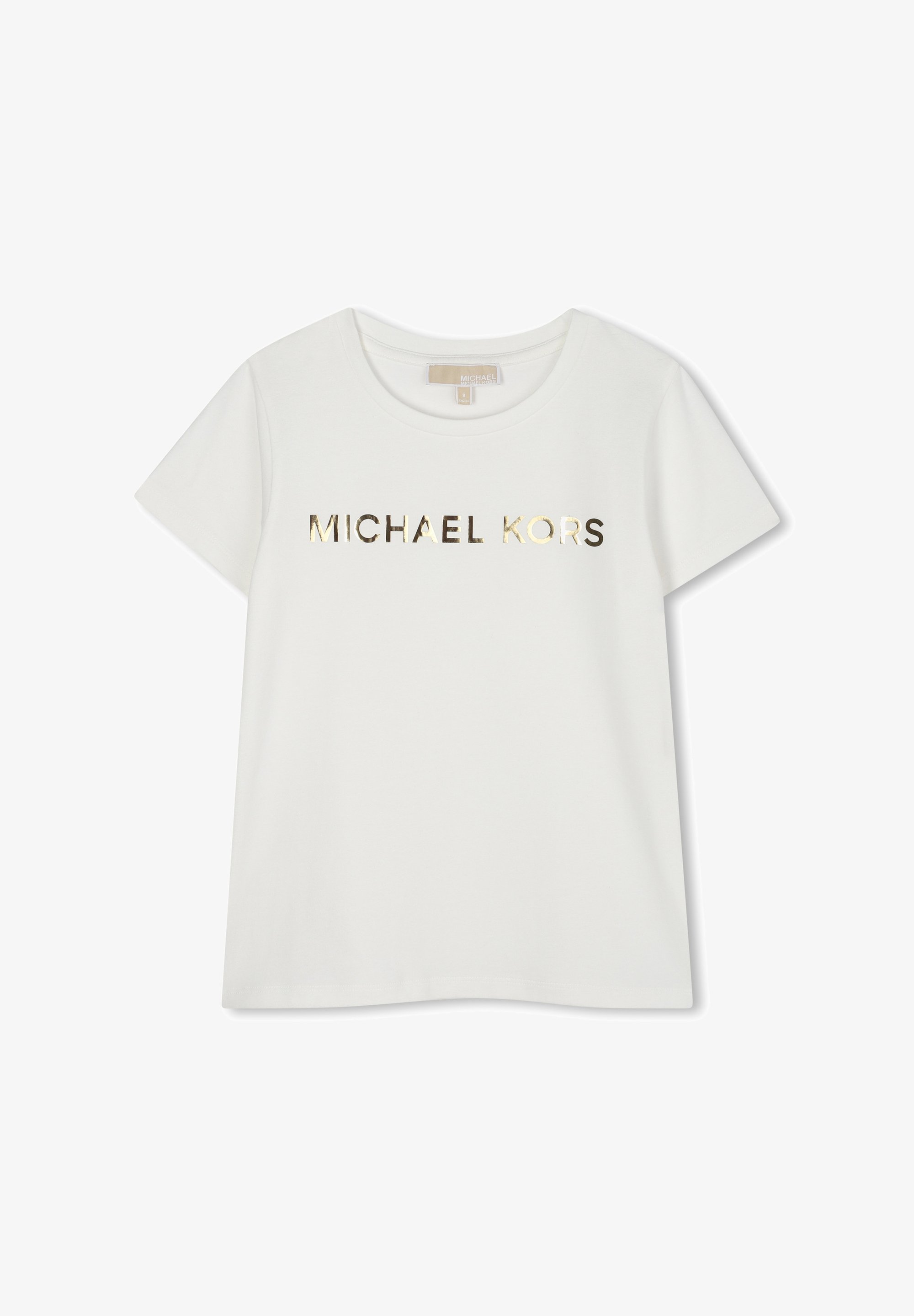 Παιδικό κοντομάνικο μπλουζάκι Michael Kors με τύπωμα - υπόλευκο