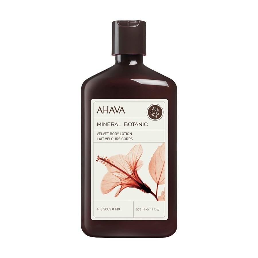 AHAVA mineralni botanični žametni losjon za telo – hibiskus in figa – 500 ml