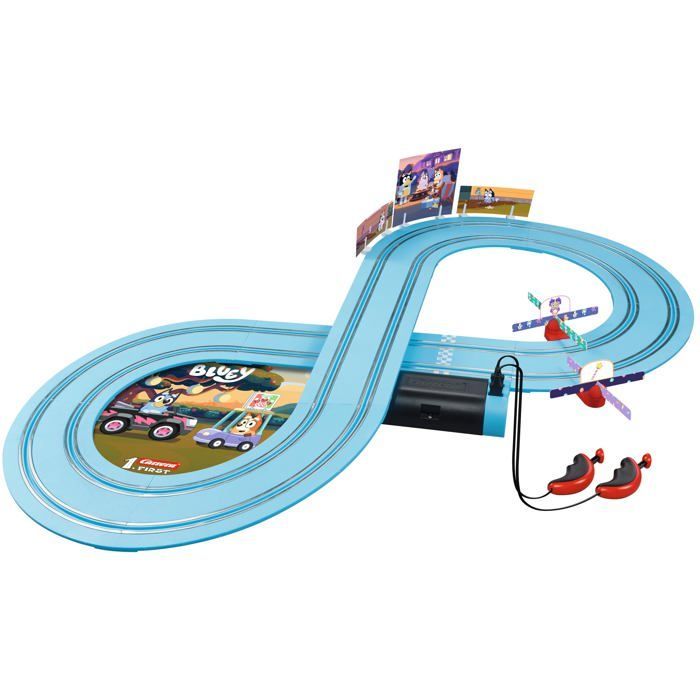 Carrera Bluey und Bingo Autorennbahn – Mehrfarbig – 2,4 m – Reibungsantrieb