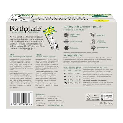 Forthglade Alleinfuttermittel für ausgewachsene Hunde (getreidefrei) – Lamm & Pute