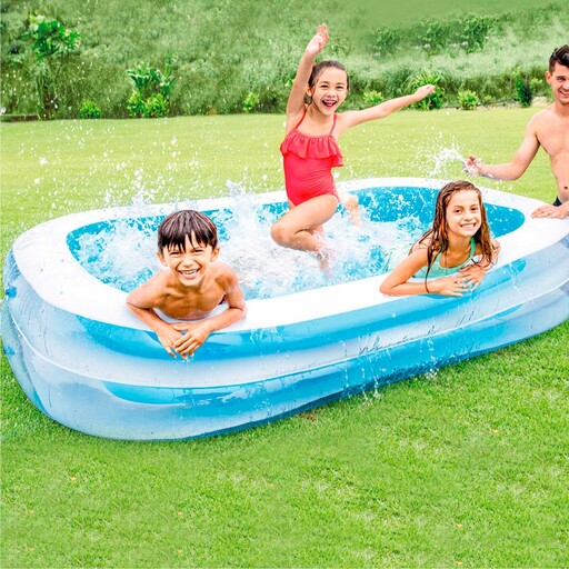  Piscina inflável retangular Intex 262x175x56 cm - 770 L