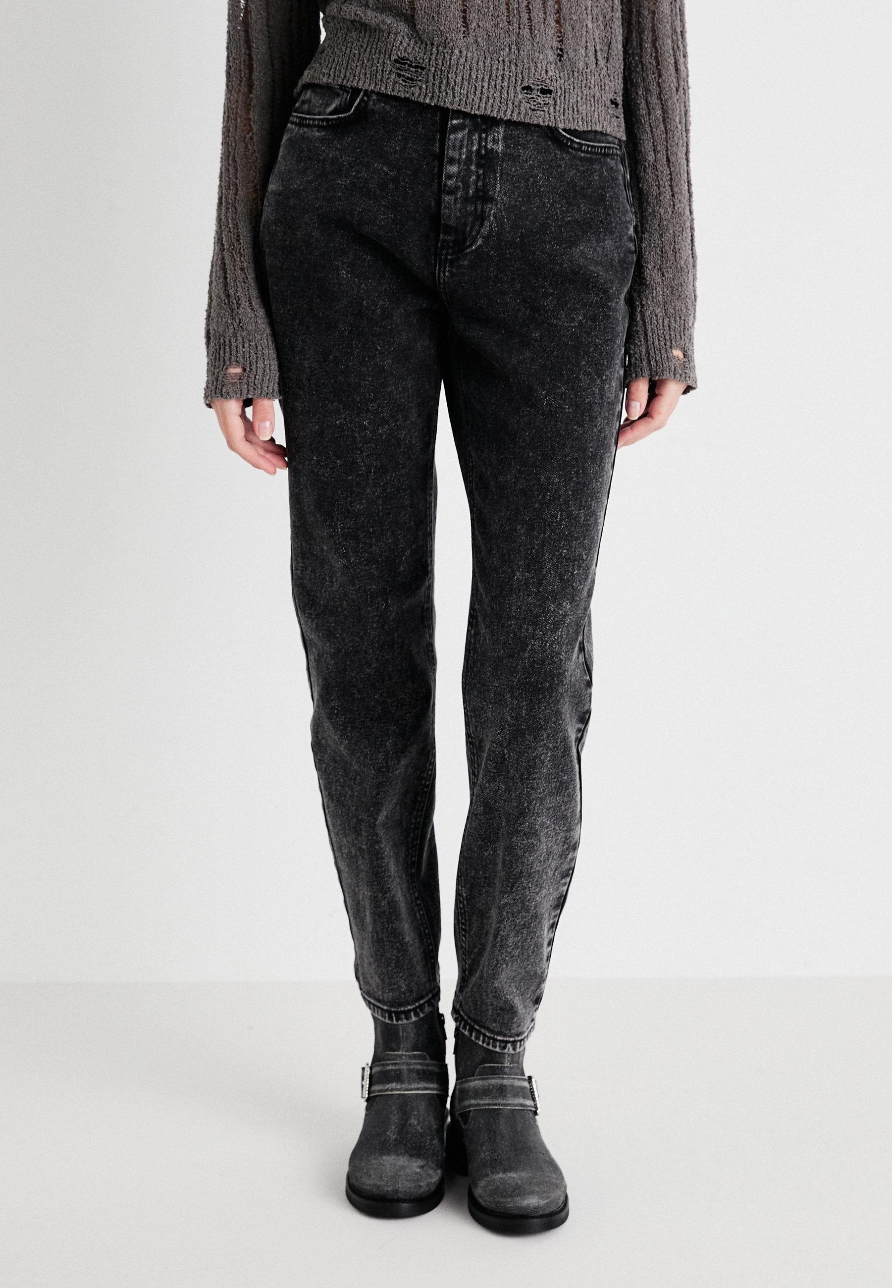 Noisy May NMMONI - Relaxed fit jeans - donkergrijze denim