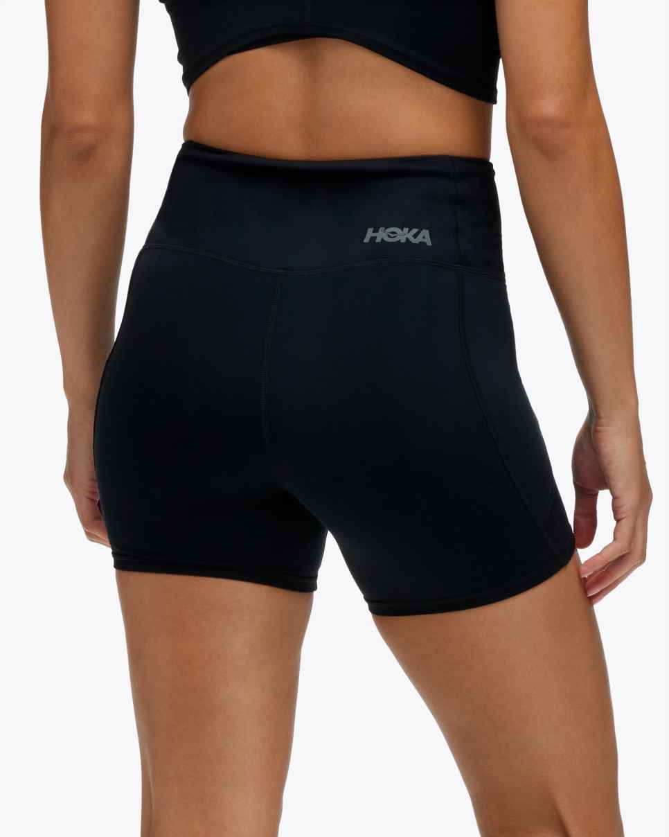 HOKA Calções de ciclismo Elaro de 5 polegadas, pretos.