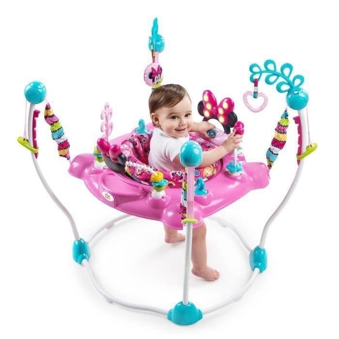 Minnie Mouse loopstoel met springgedeelte - Roze - Licht en geluid - DISNEY BABY