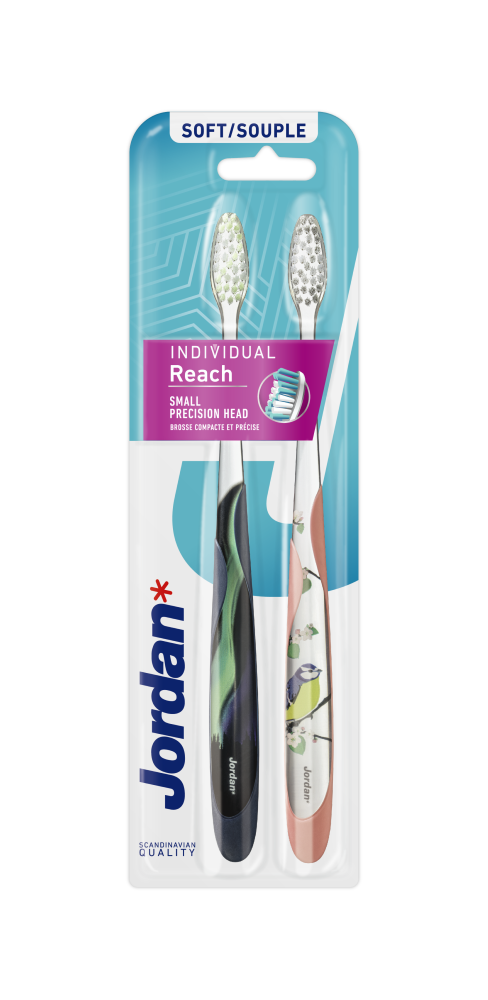 Spazzolino da denti Jordan Individual Reach Soft, confezione da 2