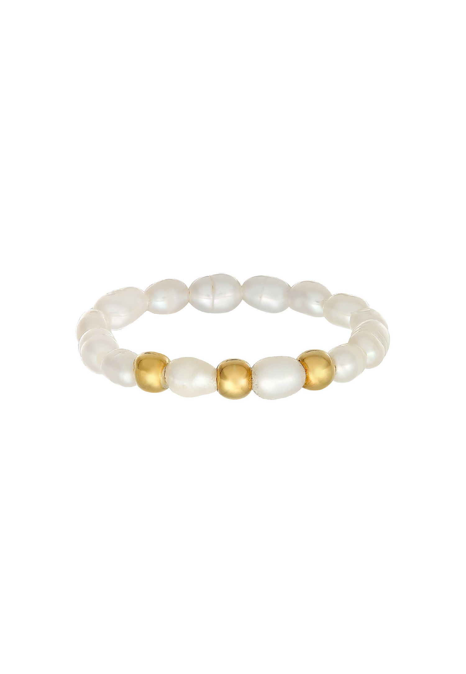 Elli Femmes Beads Tendance avec Perles de Culture d'Eau Douce en argent sterling 925 plaqué or