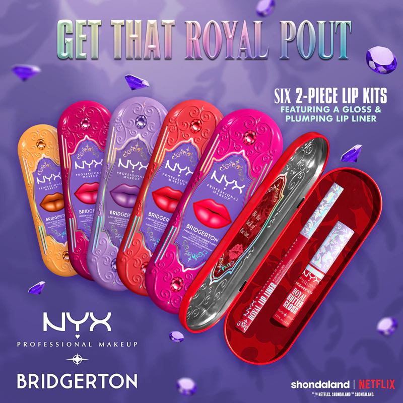 NYX Professional Makeup Bridgerton Royal Treasures zestaw do ust