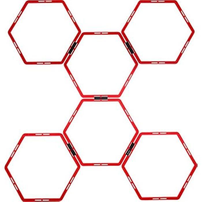 Hexágono de Agilidad - PURE2IMPROVE - Agilidad - Rojo - Mejora la agilidad - Optimiza el rendimiento