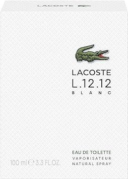 Lacoste L.12.12 Blanc Classic cologne Eau de Toilette Spray for Men 3.4 oz