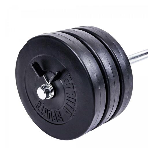 38 kg plastikinis štangos ir svarmenų rinkinys iš „Gorilla Sports“