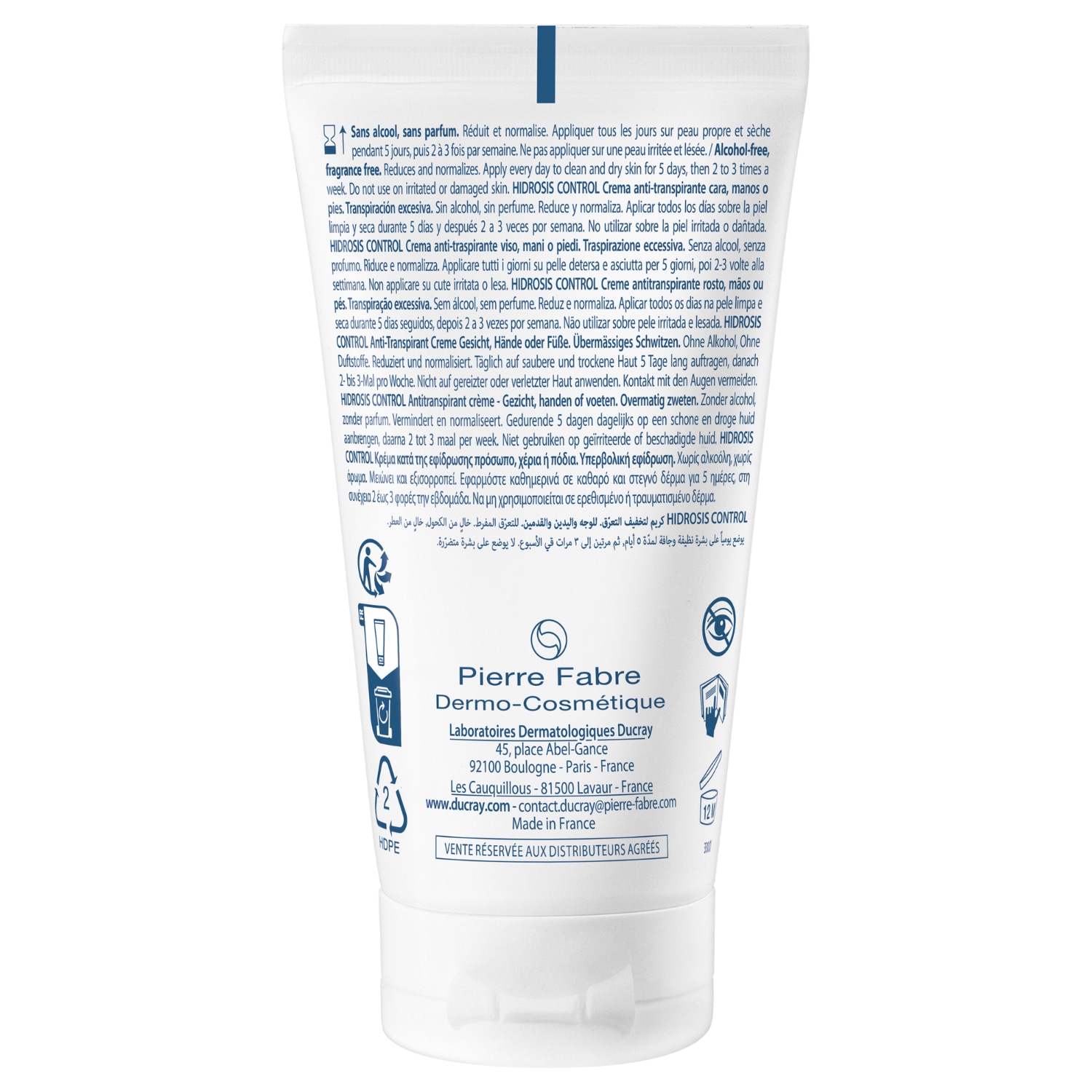 Crème déodorante anti-transpirante Ducray pour le contrôle de l'humidité – 50 ml