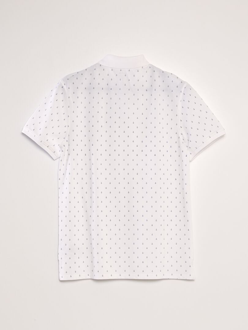 Poloshirt met patroon - WIT