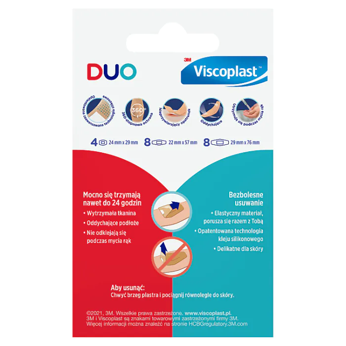 Viscoplast Duo, Zestaw plastrów, 3 Rozmiary
