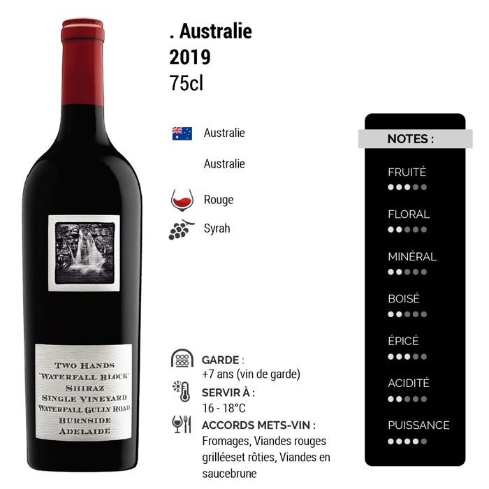 Two Hands Australia Waterfall Block Adelaide 2019 - Australischer Rotwein (3x75cl)