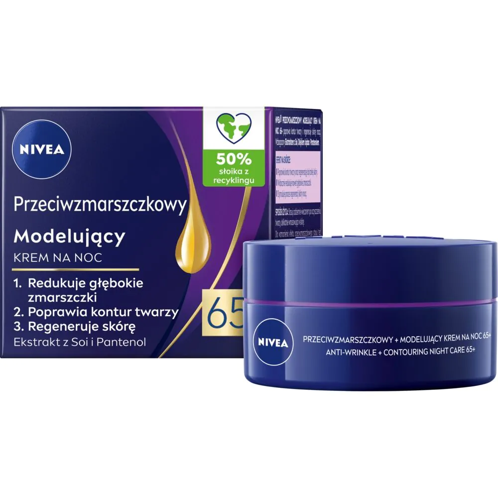 Nivea Przeciwzmarszczkowy + modelujący Krem na noc 65+