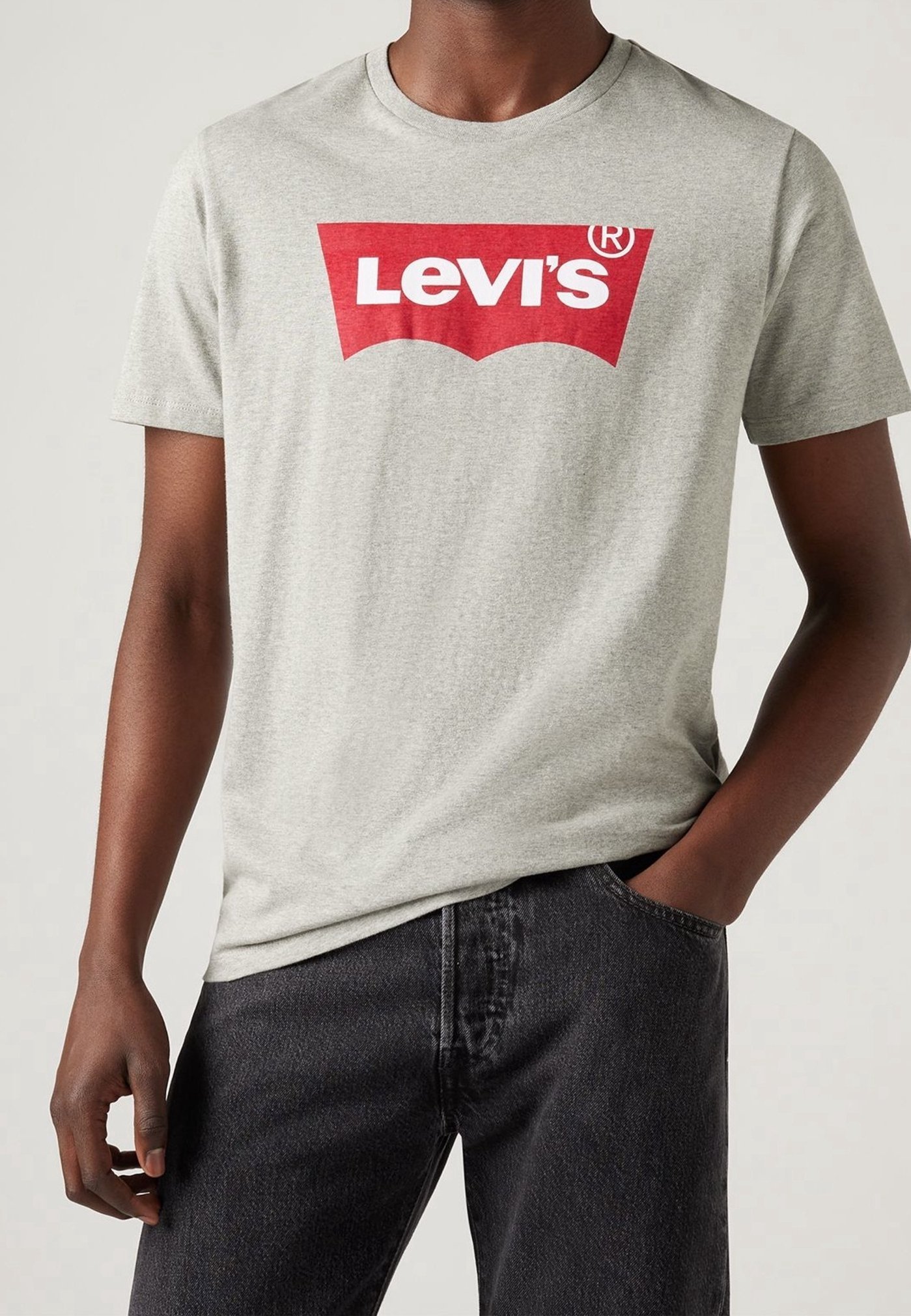 Levi's® Print T-shirt - gemêleerd grijs